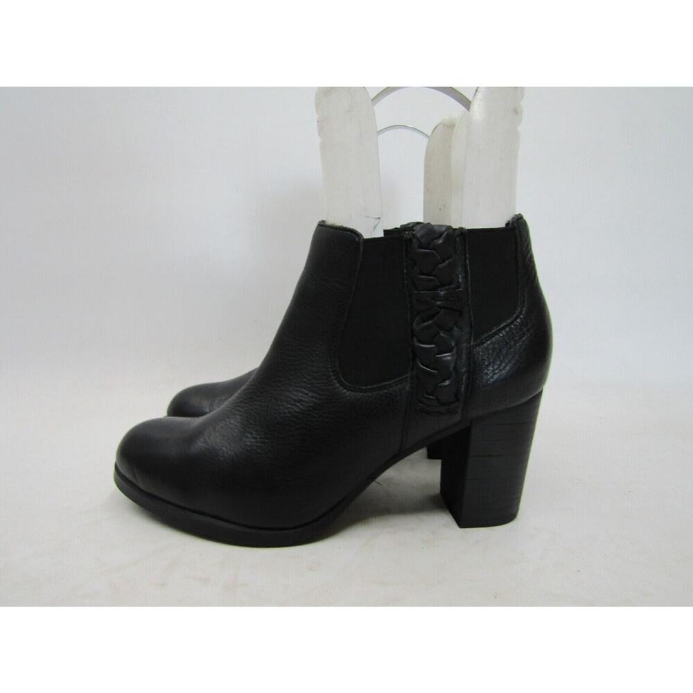 Sperry Top Sider Womens Sz 9 M Black Leather Ankle Fashion Boots Bootie